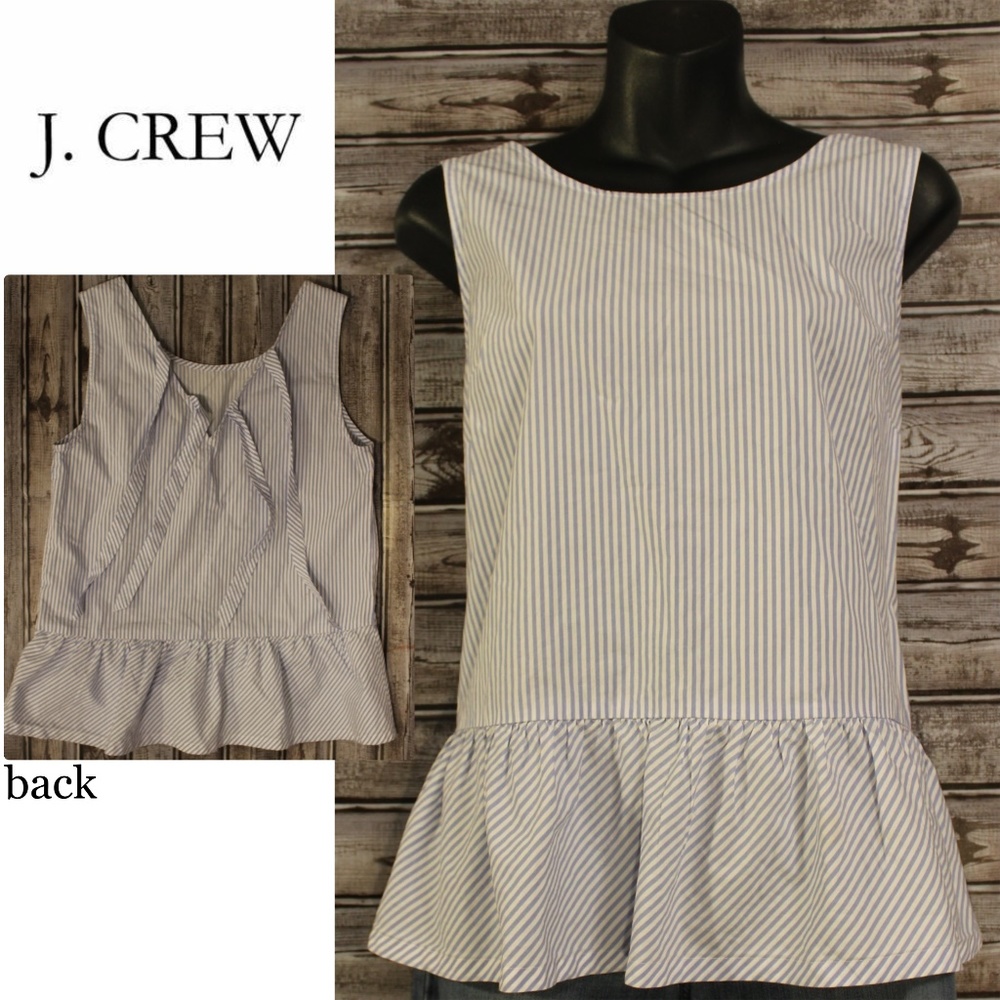 Tie Back Peplum Top by J. Crew - Picture 1 of 4